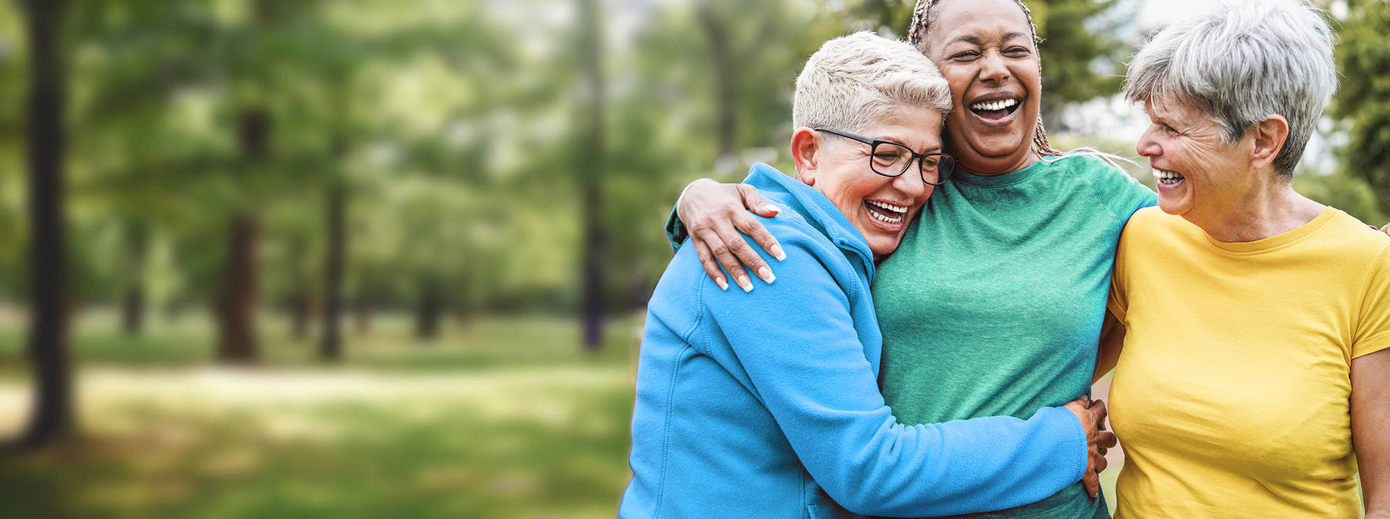 Three Vanderbilt Health Affiliated Patients laugh and hug