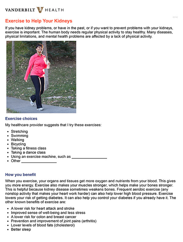 Exercise to help your kidneys